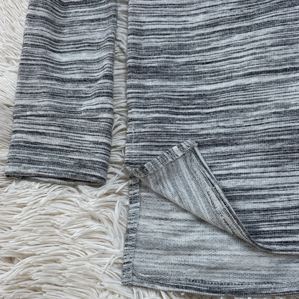 Cherish Striped Henley 💗 Black &  Gray - Picture 8 of 14